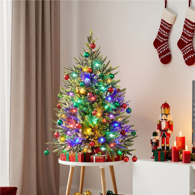 Annaliesa Lighted Artificial Spruce Christmas Tree, 3' H