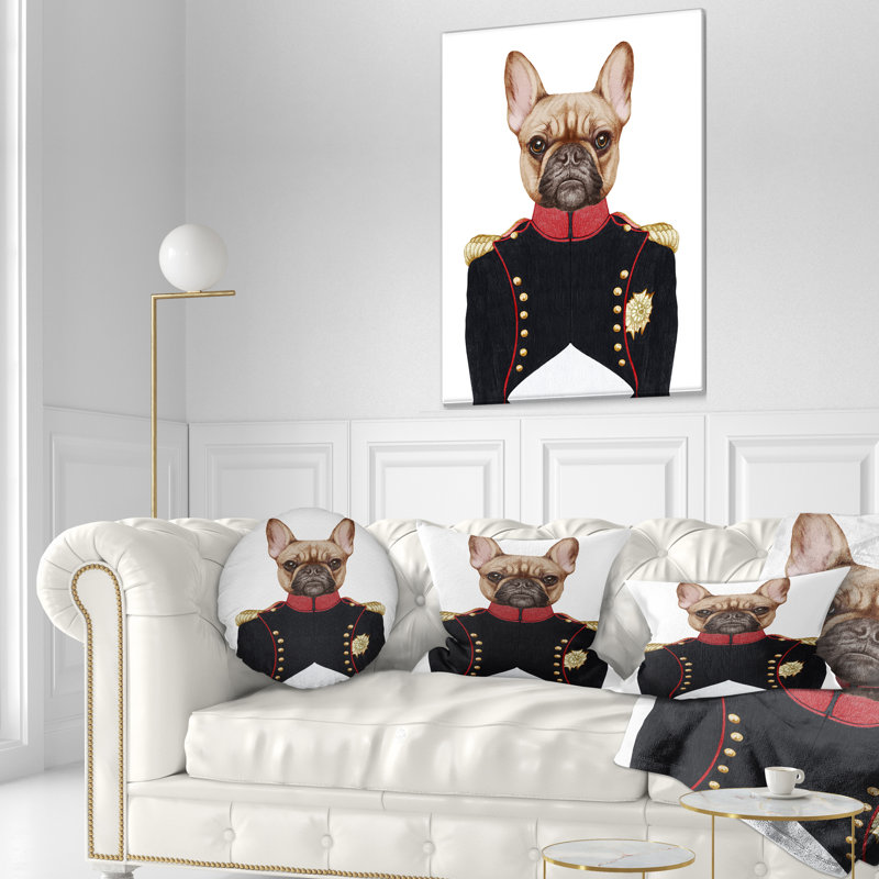 Coussin lombaire bouledogue à l’animal french