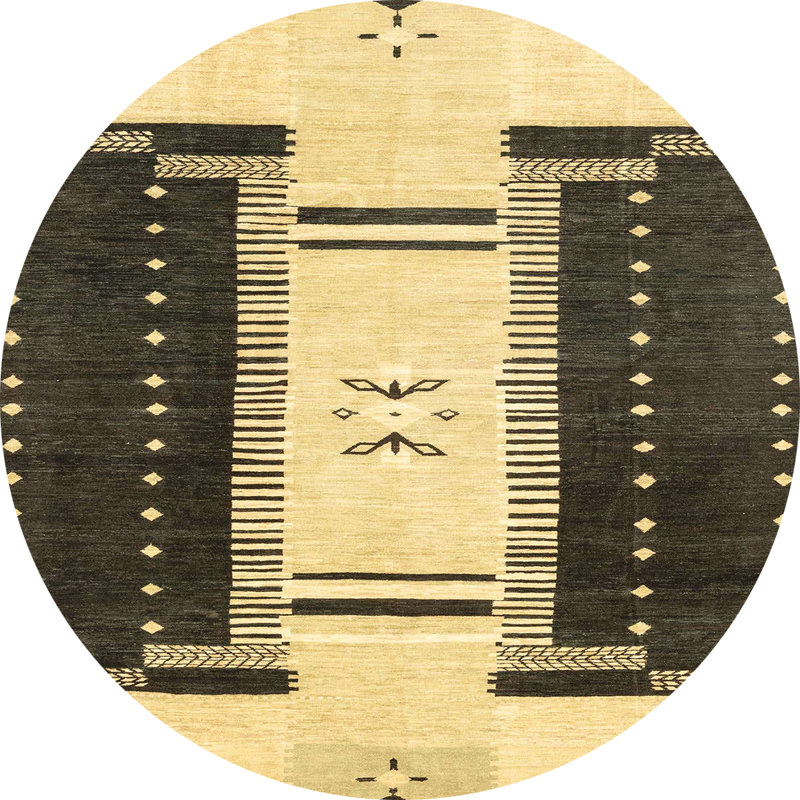Tapis abstrait moderne 3303, Rond 7 pi