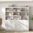 71"H X 70.8"W Book Cabinet Storage Bookcase with USB & Type-C Charging Ports and LED Lights (3A)-101737542