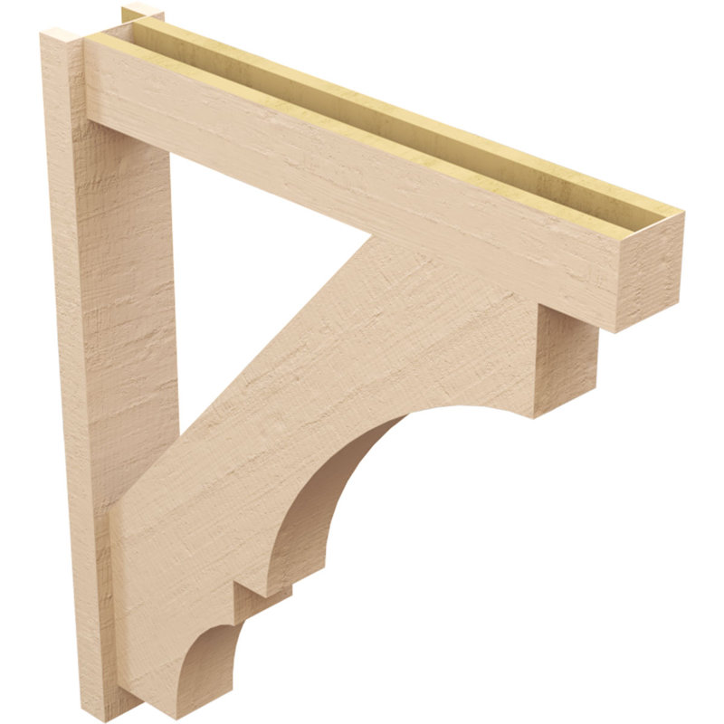 Timberhane cèdre brut en simili bois Balboa Blocker, l 6 po x P 34 po x H 38 po, brun clair apprêté
