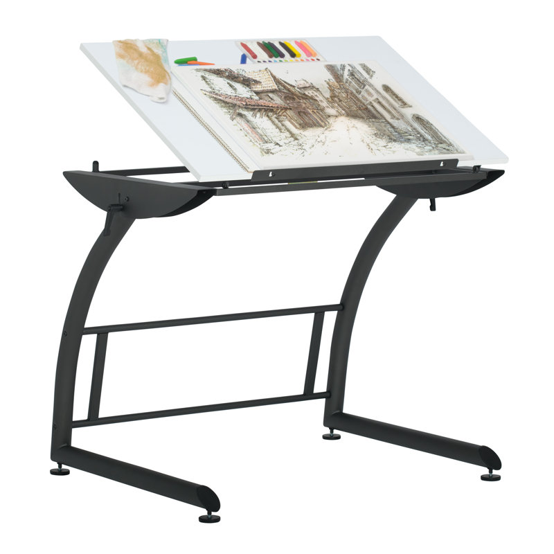 Coursey Adjustable Metal Base Drafting Table