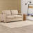 Bohumir Beige 73 in. Convertible Full Sleeper Sofa with USB Port