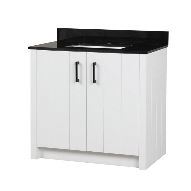 Ensemble de meuble-lavabo simple 36 po Cora, Noir