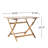 43.5'' Foldable Dining Table - Wood, Structure Feature Outdoor Wood Folding, Weather