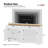 Farmhouse TV Stand With 2 Drawers For Tvs Up To 70", Versatile Wood Grain Sideboard With Adjustable Shelves, Mid-Century Buffet Cabinet With Rustic Handles For Living Room/Bedroom, White-1575842124