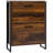 Industrial Shoe Cabinet With 2 Flip Drawers, Freestanding Shoe Storage Cabinet For 12 Pairs, Narrow Slim Shoe Rack For Entryway, Hallway, Rustic