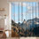 Rideau de douche Suisse avec 12 crochets Snow Mountain Peaks