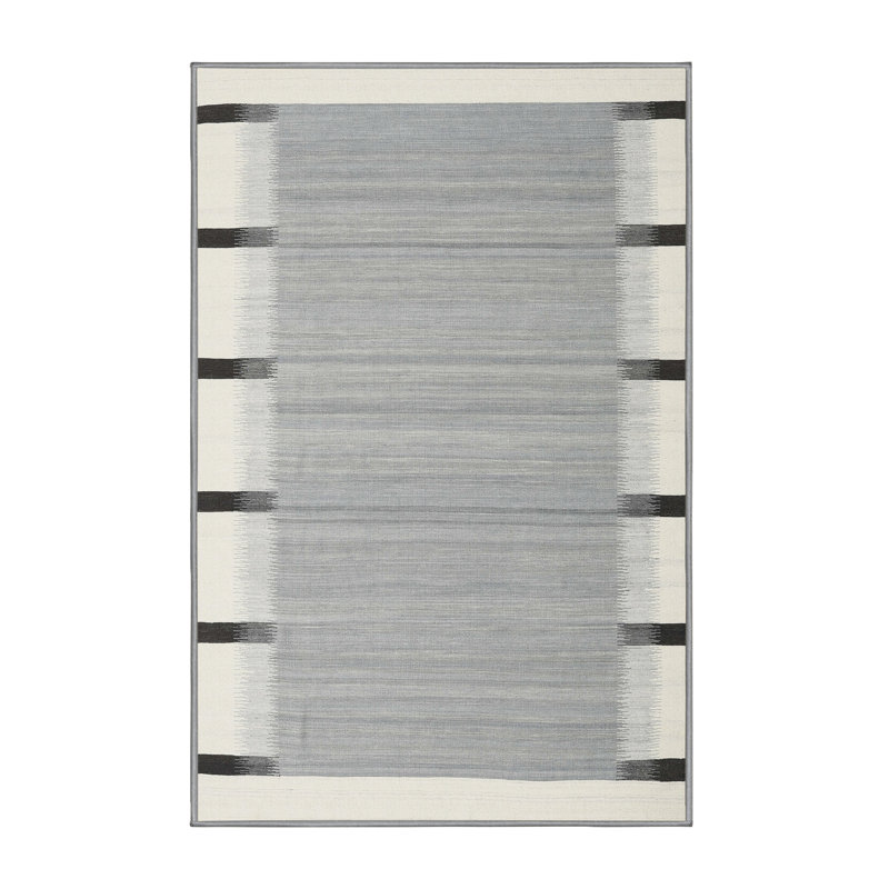 Tapis abstrait beige / noir / gris, Rectangle 8 pi x 10 pi