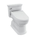 TOTO WASHLET+ Soirée Elongated 1.28 GPF Universal Height Toilet with C5 Bidet Seat, Cotton