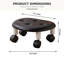 Tabouret bas à roulettes avec assise rembourrée en similicuir