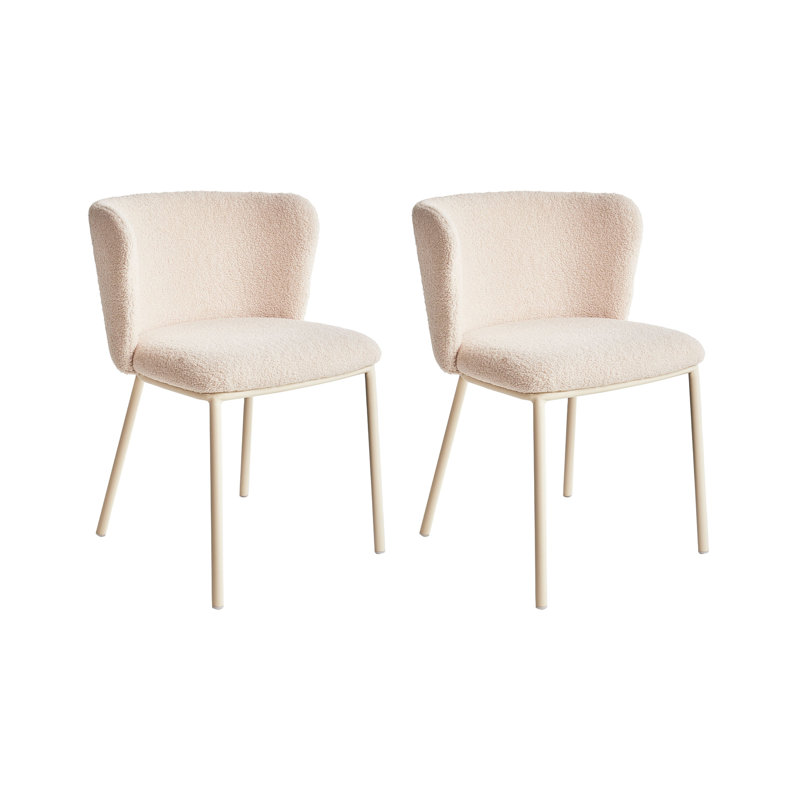 Charlett 15.7cm H Upholstered Upholstered Back Side Chair, Beige