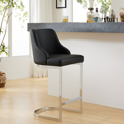 Upholstered Bar Stool Upholstered Counter Stool with Metal Frame