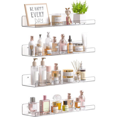 Shelves For Bathroom Storage, 15" Floating Shelves