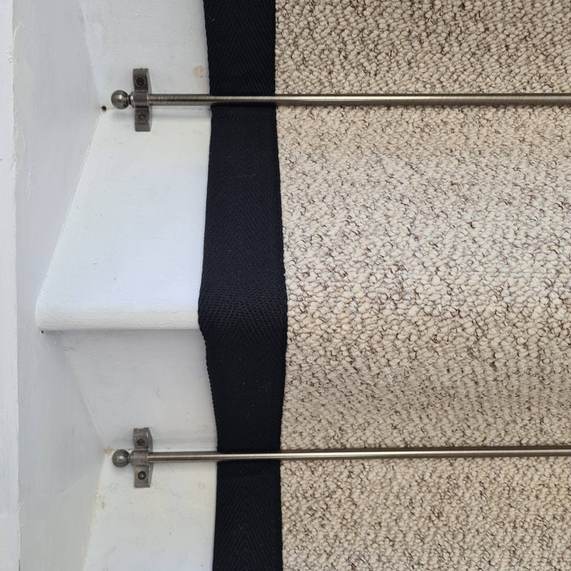 Stair Runner Solid Colour Looped / Hooked Area Rug, Runner 60 x 700 cm