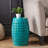 LILAC 12" Accent Side Table, Cylindrical Design End Table For Living Room, Family Room, Or Entryway, Industrial Style,Coffee Side Tables For Indoor Outdoor, Teal Color-1644407821
