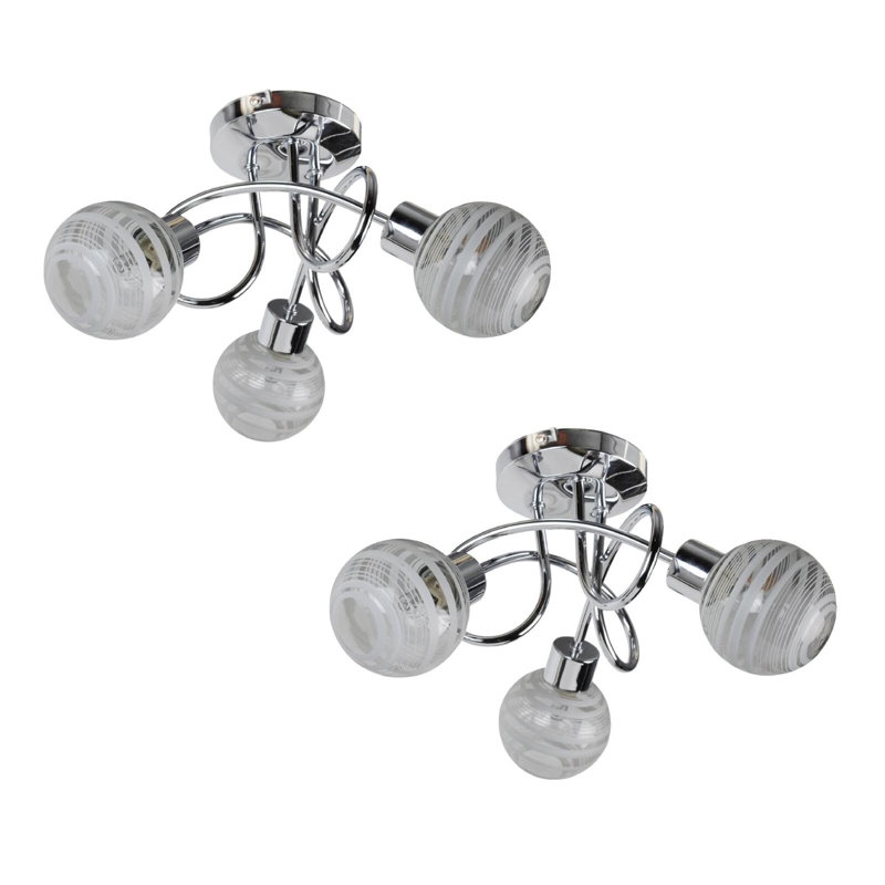 Iacovelli Glass Semi Flush Mount