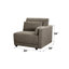 Chaise d'angle modulaire en lin brun de 39 po, conception fonctionnelle 5 po en lin, plancher de 2 po, conception pratique