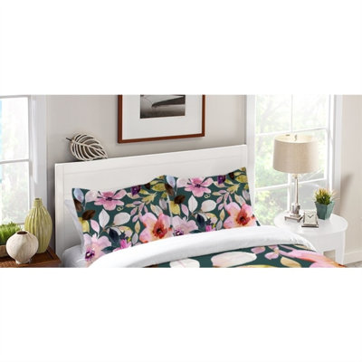 Deep Flora Duvet Sham