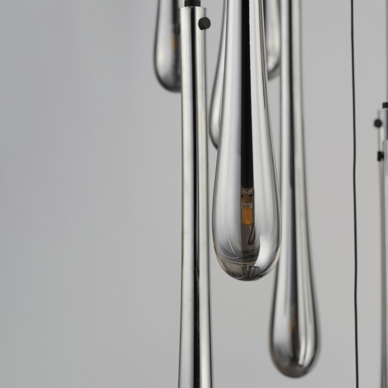 Luminaire suspendu à 18 lumières, Noir
