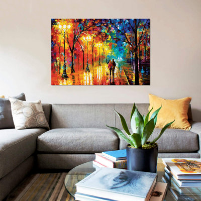 Romantic Evening by Leonid Afremov - Wrapped Canvas Print