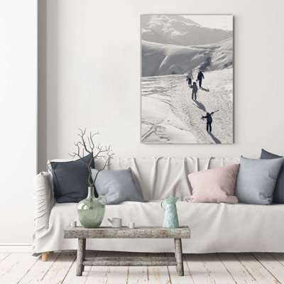 Skiers - Wrapped Canvas Print