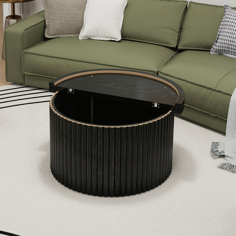 Coffee Table  ,Round Coffee Table,Modern Side Tables Accent End Table, End Table, Black