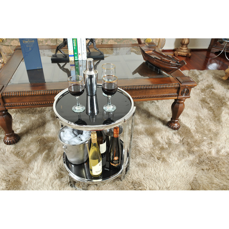 Glass Tray Top End Table