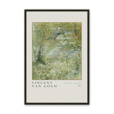 Van Gogh's River Bank in Springtime v3, impression dans un cadre