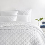 Quilted Silken Solid Coverlet