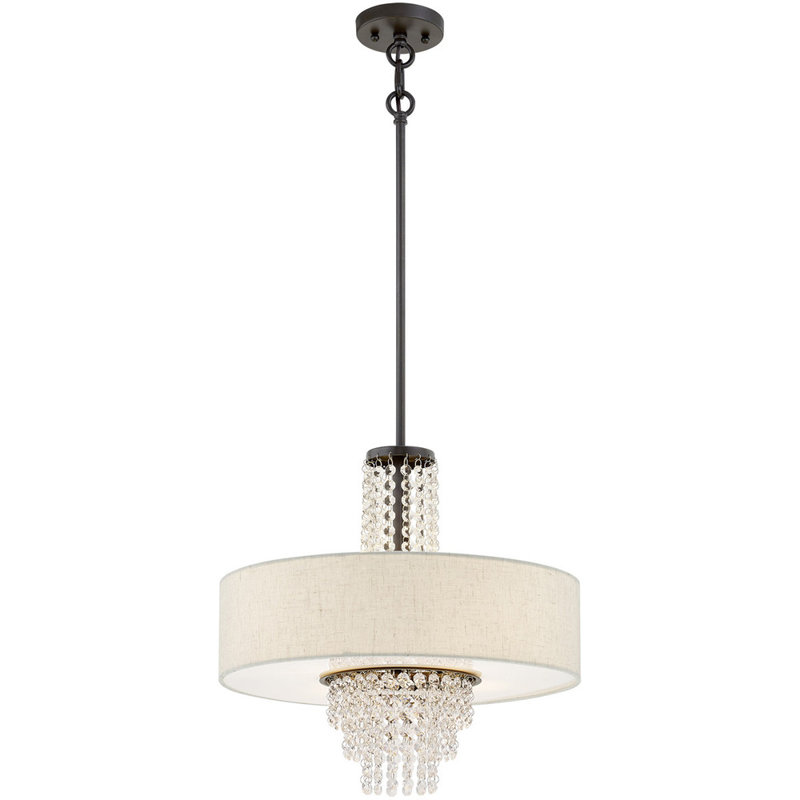 Lustre cylindrique Claudelle, H 23 po x l 18 po x P 18 po
