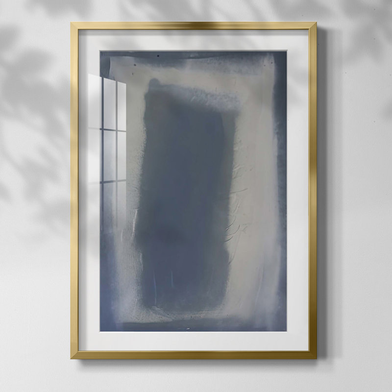 The Shadow Framed Print, White, Gold Framed Paper