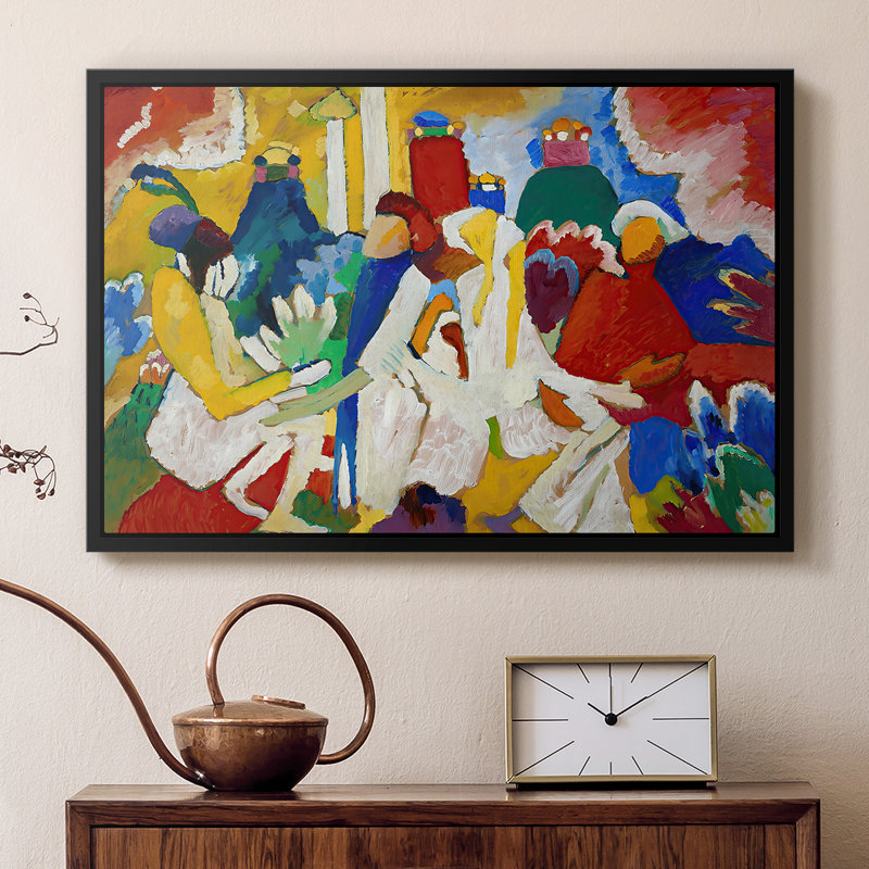 Oriental, 1909 - Toile tendue avec châssis Wassily Kandinsky, 16 x 24, Doré