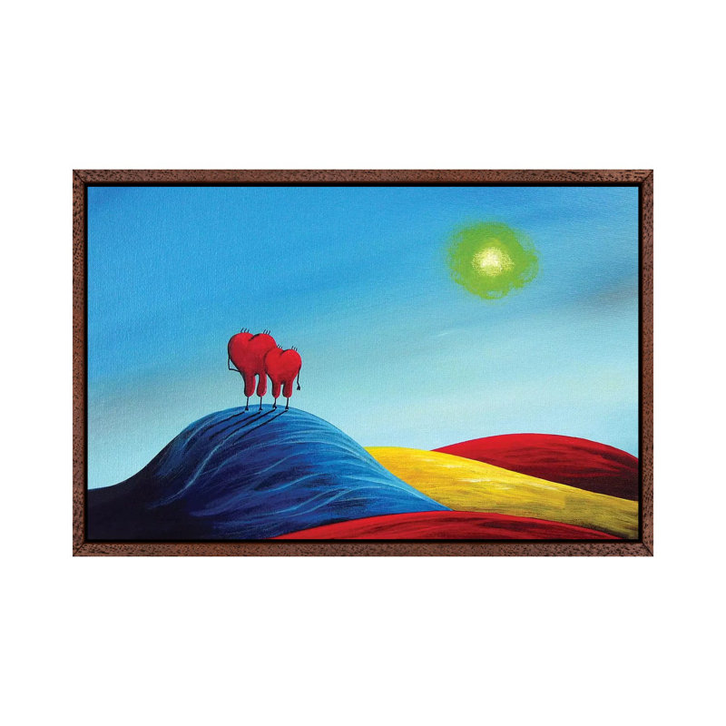 Their Happy Place - Print on Canvas, Classic Brown Wood Framed, 66.04 cm H x 45.72 cm W