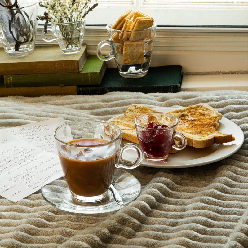 Bar Glass Cappuccino Saucers - 14cm4