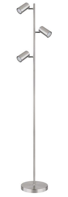 Raahil 154cm Traditional Floor Lamp, Nickel