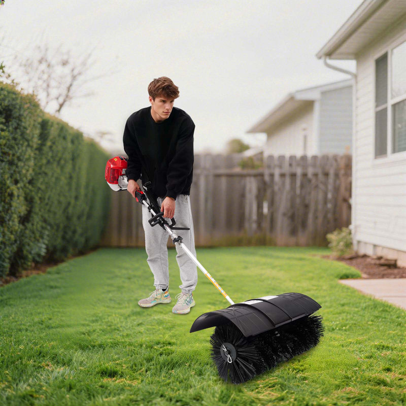 52cc 1700W Handheld Lawn Gasoline Powered Broom Sweeper Cleaning Sweeping Machine
