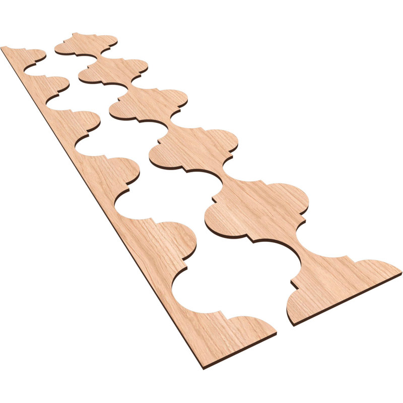 Marrakesh 47" Hickory Wood Decorative Slat Wall Panel Kit