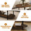 Table basse ovale à 2 étages avec rangement Vintage - Modern
