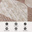 Tapis beige à rayures géométriques brunes-1905198089