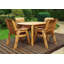 Feldman 4 - Person Solid Wood Patio Dining Set Umbrella Hole Included Rectangular Table with Cushions Included-1845216437