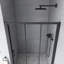 54 po X P 70 po H Porte de douche semi-encadrée au fini noir mat