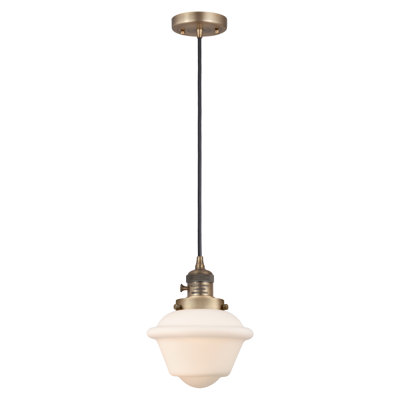 Franklin Restoration - Grourke - Mini-luminaire suspendu à 1 lumière - Interrupteur marche / arrêt - Ampoule DEL