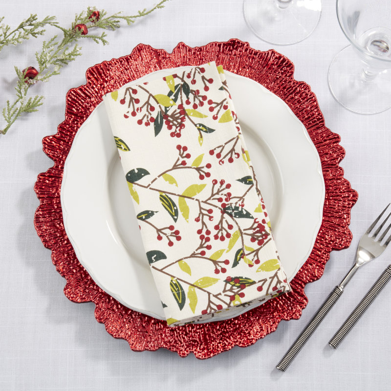 Red Berry Delight Napkin (Set of 4)
