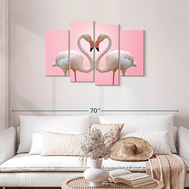 Brampt Flamingo Affection, H 27 po x l 43 po