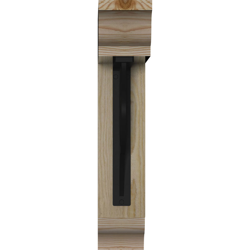 Support à fer simple Austin 4 "traditionnel, H 20 po x P 18 po, Sapin Douglas (l 4 po x P 4 po)