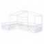 Lit plateforme House avec trois tiroirs de rangement-760660490