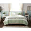 6 courtepointe sauge avec coussins décoratifs - double / grand, coton, coussins décoratifs de chambre à coucher, literie élégante et relaxante-116012668