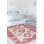 Tapis unique rouge / crème / bleu foncé noué à la main 6 pi 3 po x 9 pi 4 po Arzoo