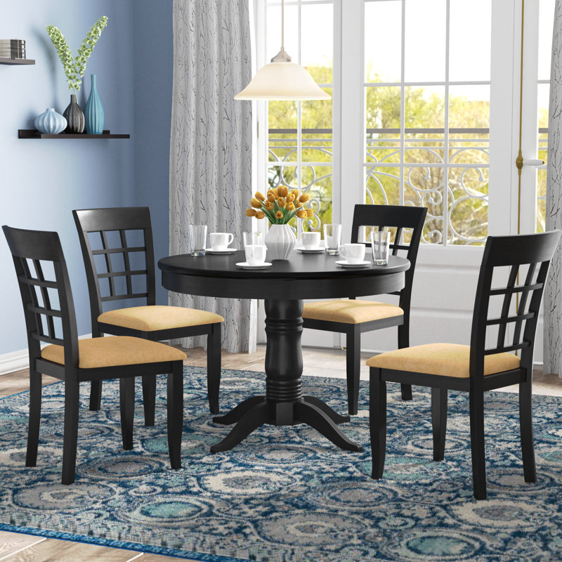 Alexa-Mae 4 - Person Pedestal Dining Set